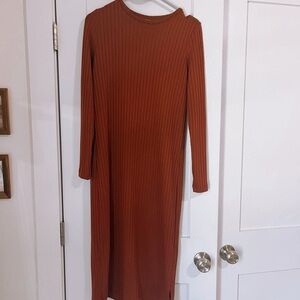 Old Navy Rust Long Sleeve Dress
